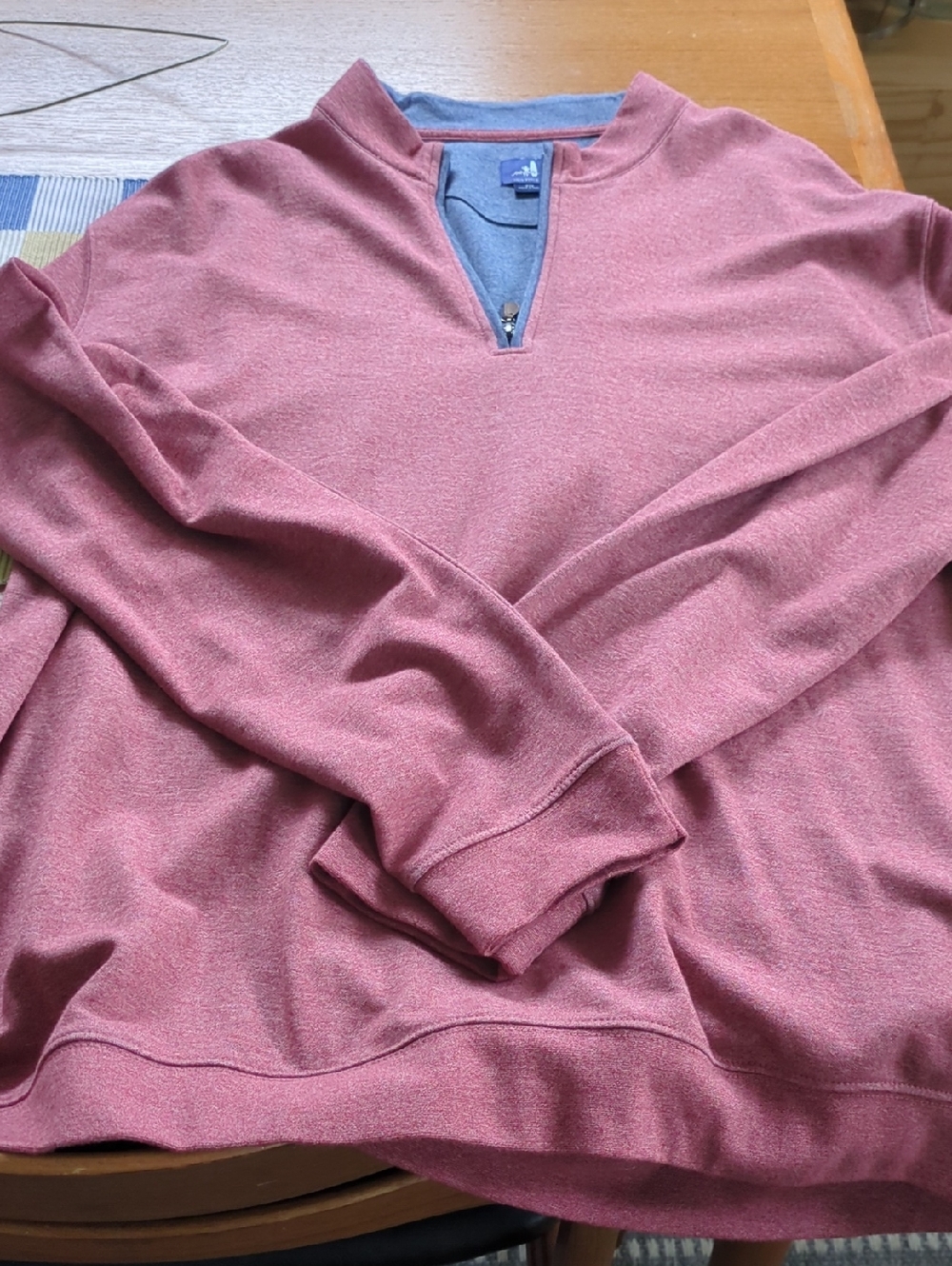 johnnie-O Men's Heathered Rose Zip Mock Pullover